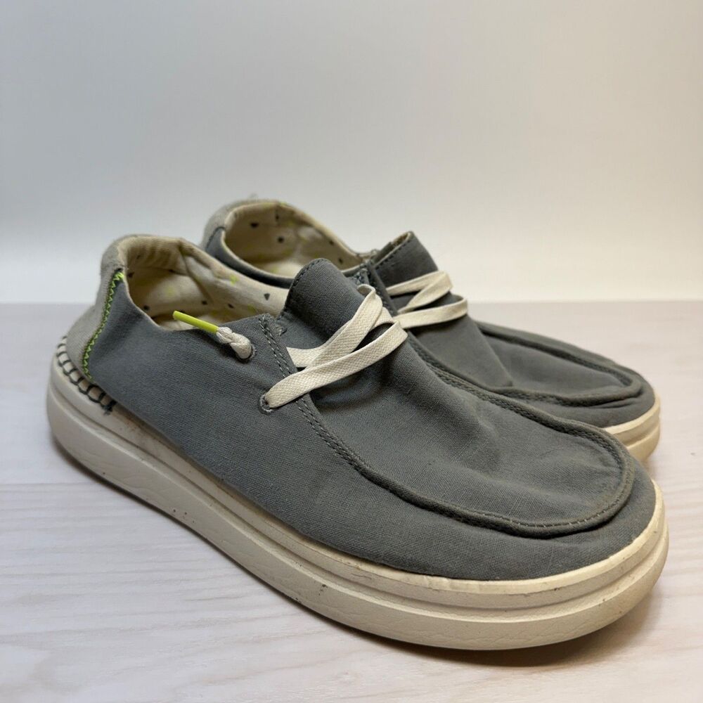 Hey Dude Shoes Wendy Rise Chambray Abyss Blue 121942122 US‎ Women's 8 EU 39
